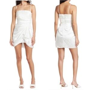 NWT RONNY KOBO June Draped Cocktail Mini Dress in White Sz. S